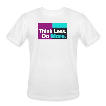 Think Less Do More Neon Split - Men's Moisture Wicking Performance T-Shirt - white - Front - Jackson (183cm)