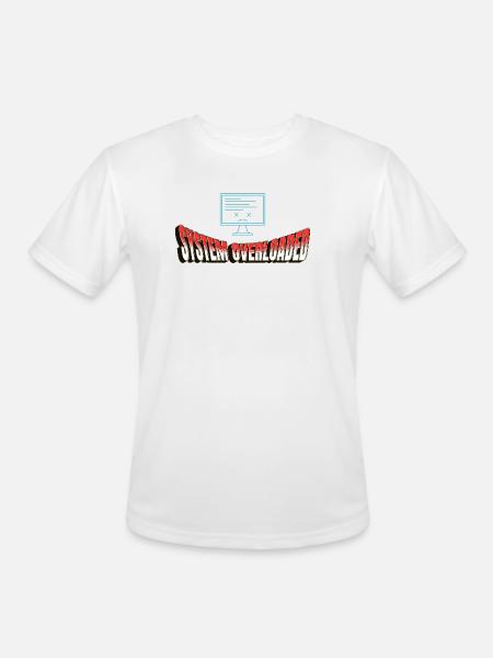 System Overloaded Graphic - Men's Moisture Wicking Performance T-Shirt - white
