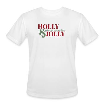 Holly & Jolly - Men's Moisture Wicking Performance T-Shirt - white - Front - Jackson (183cm)