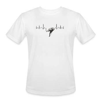 Pulse Kick silhouette - Men's Moisture Wicking Performance T-Shirt - white - Front - Jackson (183cm)