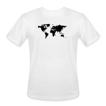 world - Men's Moisture Wicking Performance T-Shirt - white - Front - Jackson (183cm)