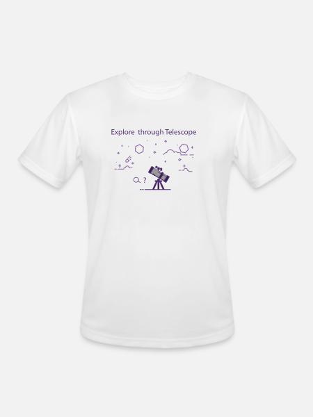 Telescope - Men's Moisture Wicking Performance T-Shirt - white