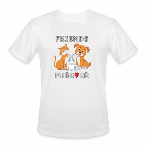 Friends Forever BFF Dog Cat Bunny Rabbit Kids Gift - Men's Moisture Wicking Performance T-Shirt