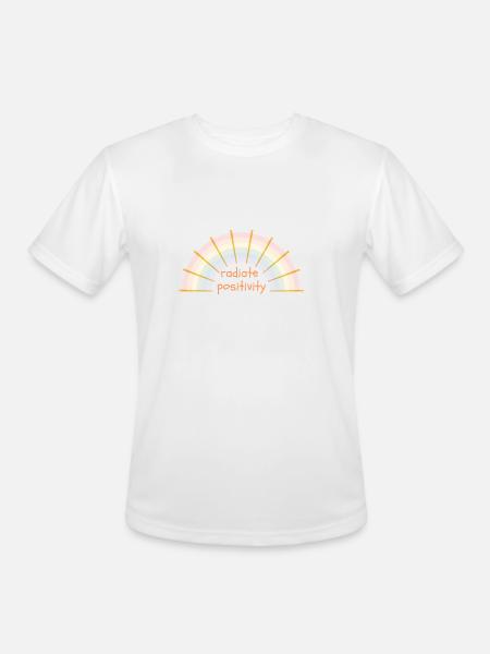 radiate positivity , - Men's Moisture Wicking Performance T-Shirt -