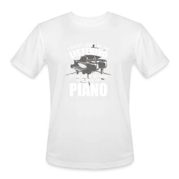 Piano Musician Piano - Men's Moisture Wicking Performance T-Shirt - white - Front - Jackson (183cm)
