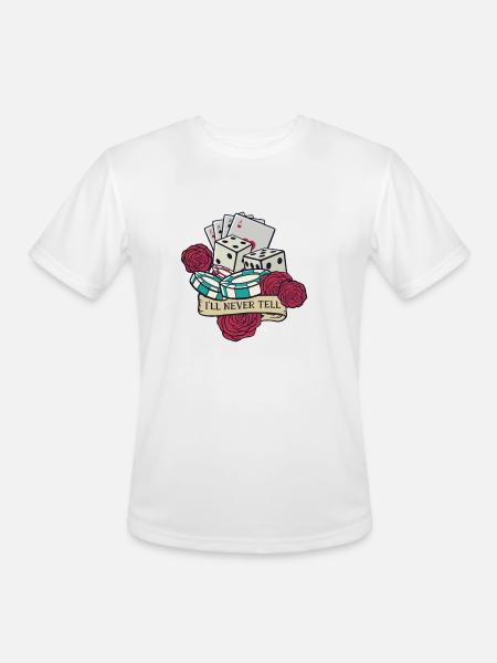 CASINO - Men's Moisture Wicking Performance T-Shirt - white