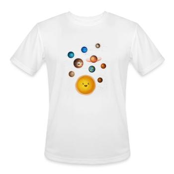 Planets - Men's Moisture Wicking Performance T-Shirt - white - Front - Jackson (183cm)