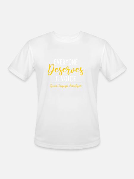 Speech Therapist - Men's Moisture Wicking Performance T-Shirt - white
