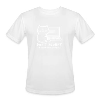 Technical Support Definition Computer Nerd Call Ce - Men's Moisture Wicking Performance T-Shirt - white - Front - Jackson (183cm)