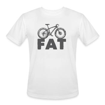 Fat Bike - Men's Moisture Wicking Performance T-Shirt - white - Front - Jackson (183cm)