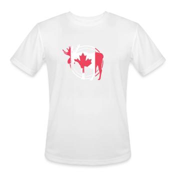 Canada Alaska Moose Head - Men's Moisture Wicking Performance T-Shirt - white - Front - Jackson (183cm)