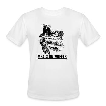 Meals on Wheels Cycling Nature Design For Mountain - Men's Moisture Wicking Performance T-Shirt - white - Front - Jackson (183cm)