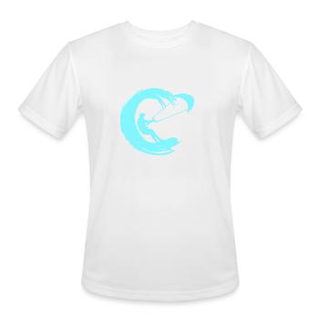 Kite Kiteboarding Kitesurfing Gift - Men's Moisture Wicking Performance T-Shirt - white - Front - Jackson (183cm)