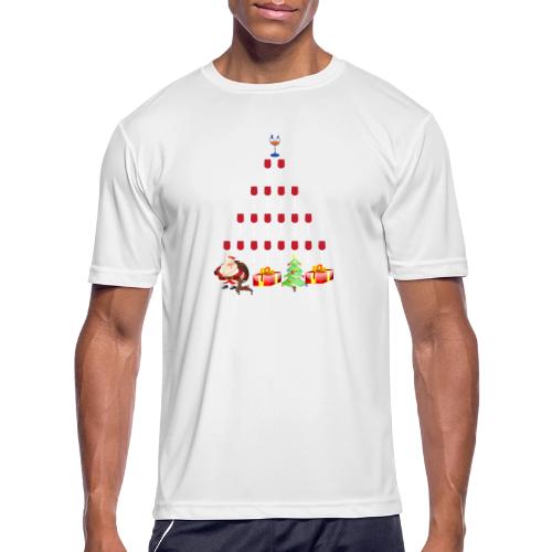 Wine glass decor Christmas Tree Xmas Ornament tee - Men's Moisture Wicking Performance T-Shirt