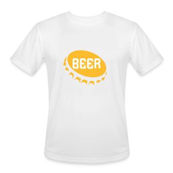 beer - Men's Moisture Wicking Performance T-Shirt - white - Front - Jackson (183cm)