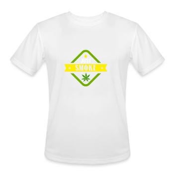 Cannabis Smoke, Weeds Just Smoke - Men's Moisture Wicking Performance T-Shirt - white - Front - Jackson (183cm)
