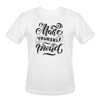Make Yourself - Men's Moisture Wicking Performance T-Shirt - white - Front - Jackson (183cm)