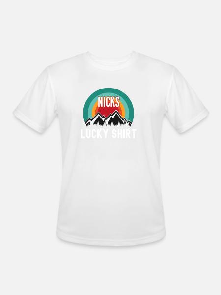Nicks Lucky Shirt - Men's Moisture Wicking Performance T-Shirt - white
