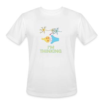 I'm Thinking Synapse - Neuroscience - Men's Moisture Wicking Performance T-Shirt - white - Front - Jackson (183cm)