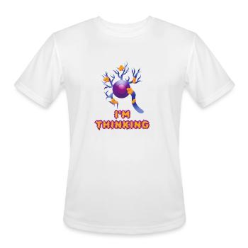 I'm Thinking Synapse - Neuroscience - Men's Moisture Wicking Performance T-Shirt - white - Front - Jackson (183cm)