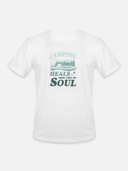 Camping heals the soul - Men's Moisture Wicking Performance T-Shirt - white