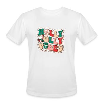 Holly Jolly Vibes - Men's Moisture Wicking Performance T-Shirt - white - Front - Jackson (183cm)