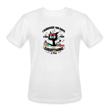 100 Days of School IT'S FINE I'M FINE EVERYTHING - Men's Moisture Wicking Performance T-Shirt - white - Front - Jackson (183cm)