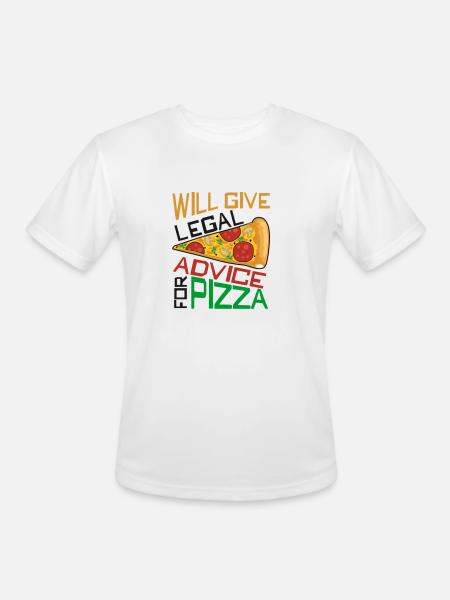 Legal Advice Pizza - Men's Moisture Wicking Performance T-Shirt - white