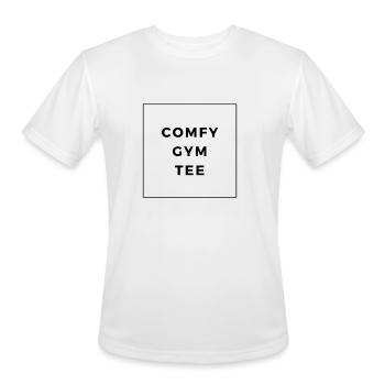 Comfy Gym Tee - Men's Moisture Wicking Performance T-Shirt - white - Front - Jackson (183cm)