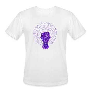 Night Galaxy Positive Mantras Female Silhouette - Men's Moisture Wicking Performance T-Shirt - white - Front - Jackson (183cm)