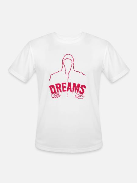 Grim Dreams - Men's Moisture Wicking Performance T-Shirt - white