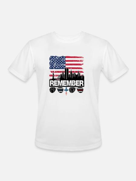 911 Anniversary - Men's Moisture Wicking Performance T-Shirt - white