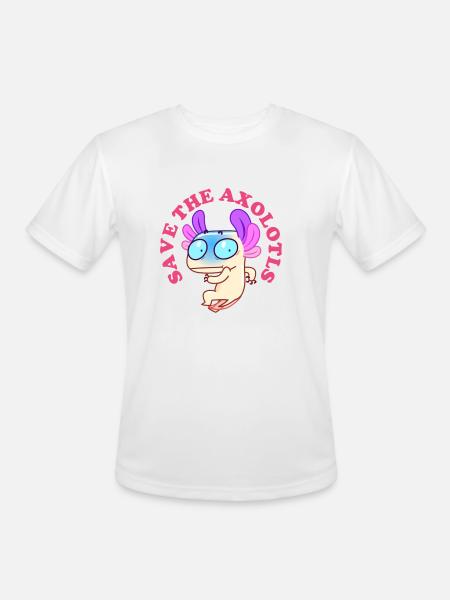 Save The Axolotls 47 - Men's Moisture Wicking Performance T-Shirt - white