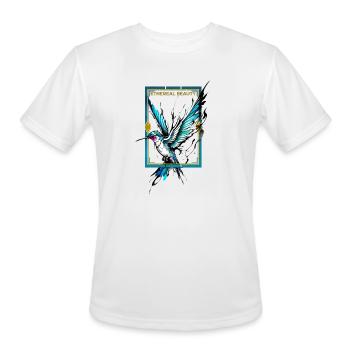 Ethereal Beauty: Captivating Hummingbird - Men's Moisture Wicking Performance T-Shirt - white - Front - Jackson (183cm)