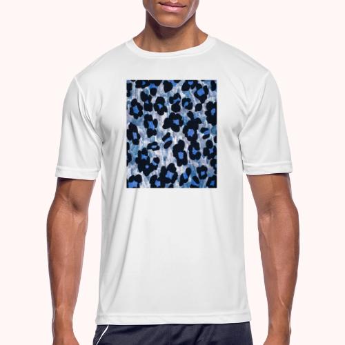 blue ank black leopard pattern - Men's Moisture Wicking Performance T-Shirt
