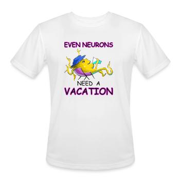 Neuron Vacation Vibes: Unwind Mode - Men's Moisture Wicking Performance T-Shirt - white - Front - Jackson (183cm)