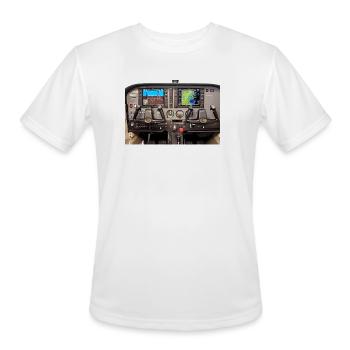 Dual Screen Flight Deck - Men's Moisture Wicking Performance T-Shirt - white - Front - Jackson (183cm)