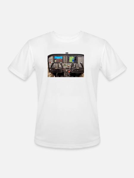 Dual Screen Flight Deck - Men's Moisture Wicking Performance T-Shirt - white