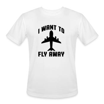 I want to fly away - Men's Moisture Wicking Performance T-Shirt - white - Front - Jackson (183cm)