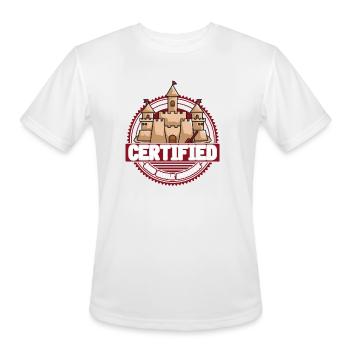 Certified Sand Castle Architect - Men's Moisture Wicking Performance T-Shirt - white - Front - Jackson (183cm)