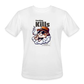 Smoking Kills - Men's Moisture Wicking Performance T-Shirt - white - Front - Jackson (183cm)