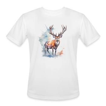 Big Buck - Men's Moisture Wicking Performance T-Shirt - white - Front - Jackson (183cm)