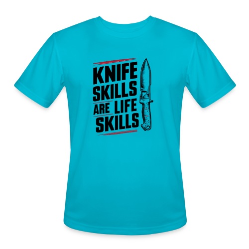 Knife Skills are Life Skills - Men's Moisture Wicking Performance T-Shirt