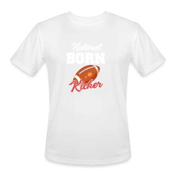 Natural Born Kicker Football Quarterback - Men's Moisture Wicking Performance T-Shirt - white - Front - Jackson (183cm)