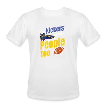 Kicker Are People Too Football Quarterback - Men's Moisture Wicking Performance T-Shirt - white - Front - Jackson (183cm)