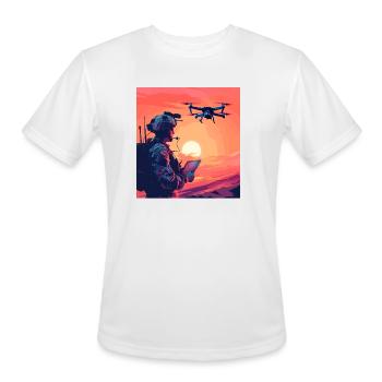 Drone pilot - Drone scout - Military drone pilot - Men's Moisture Wicking Performance T-Shirt - white - Front - Jackson (183cm)