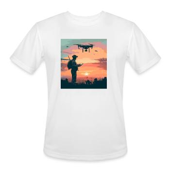 Drone pilot - Drone scout - Military drone pilot - Men's Moisture Wicking Performance T-Shirt - white - Front - Jackson (183cm)