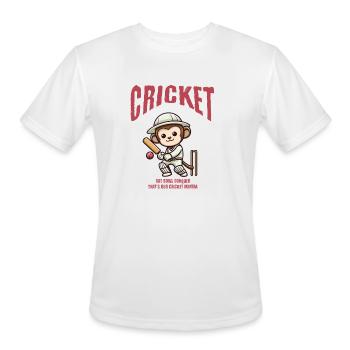 Cricket Monkey - Men's Moisture Wicking Performance T-Shirt - white - Front - Jackson (183cm)