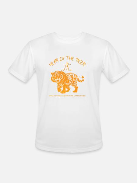 Chinese New Year Of Tiger Chinese Zodiac - Men's Moisture Wicking Performance T-Shirt - white