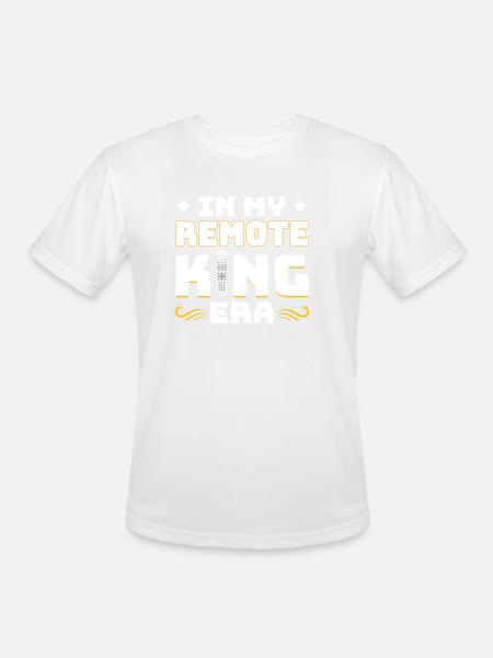 Remote Control King - Men's Moisture Wicking Performance T-Shirt - white